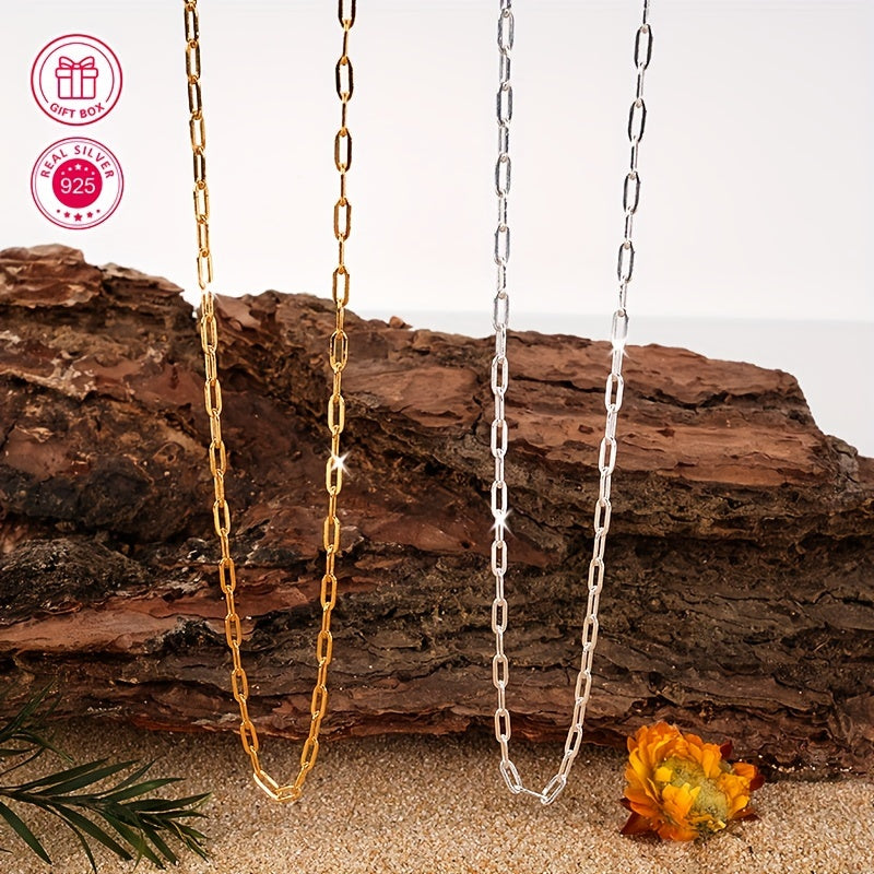 18K oltin qoplangan kumush gippoallergen qog'oz qalam zanjiri, yozgi to'plamlar uchun mukammal. Bitiruv mavsumi uchun hashamatli, minimalistik uslub. Sovg'a qutisida keladi, 3.5g/0.12oz.