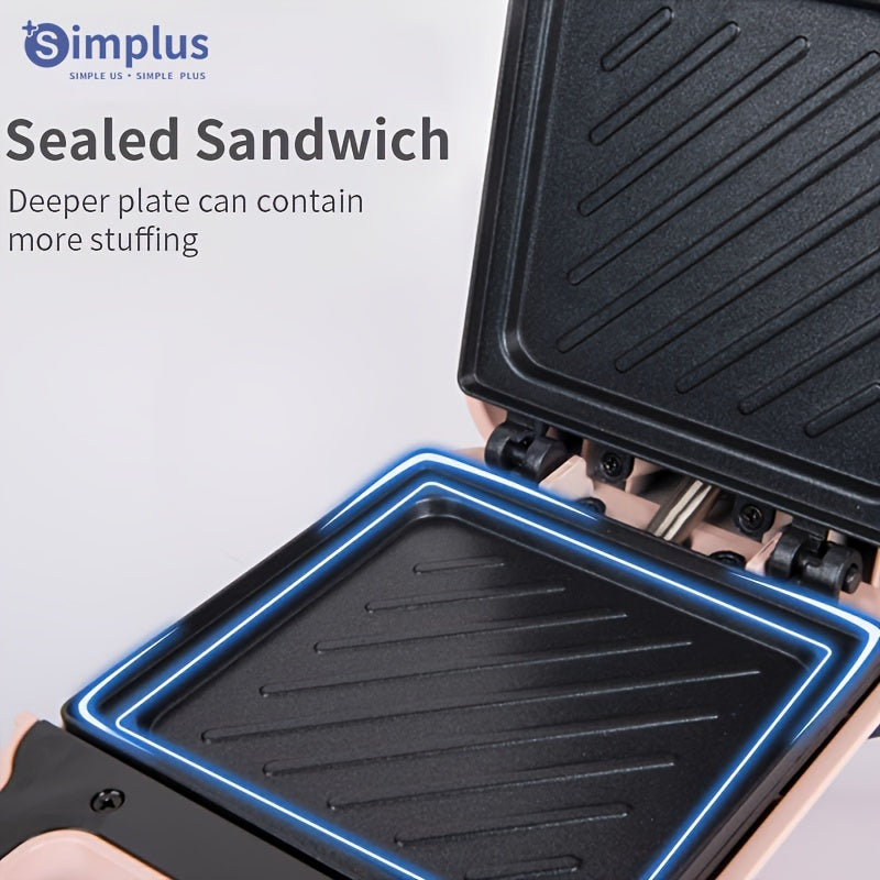 Simplus 650W Dual-Sided Sandwich Maker tezda qiziydi, yopishmaydigan qoplama bilan jihozlangan va tozalash oson. U faqat 3 daqiqada nonushta, vafli va sendvichlar tayyorlay oladi.