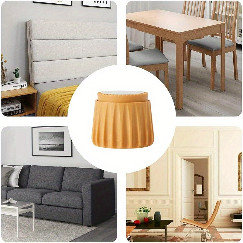 4 ta Glam uslubidagi plastik boshqaruvchilar to'plami - Elektr energiyasiz yotoq, shkaf va divan shovqinini tinchlantirish uchun moslashuvchan yechim