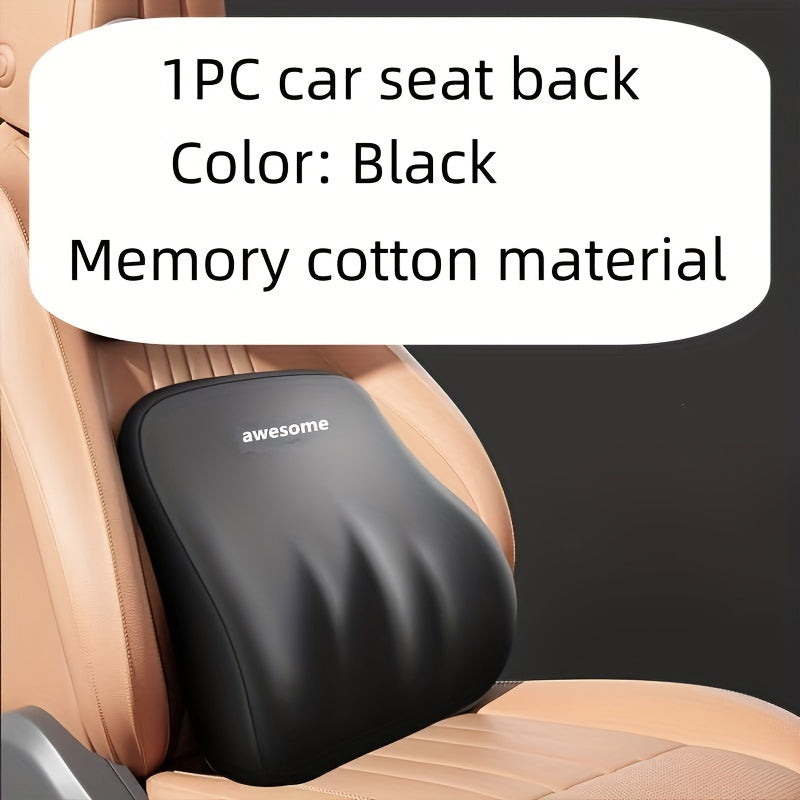 Ergonomic Memory Foam Car Seat Cushion Set with Headrest and Lumbar Support