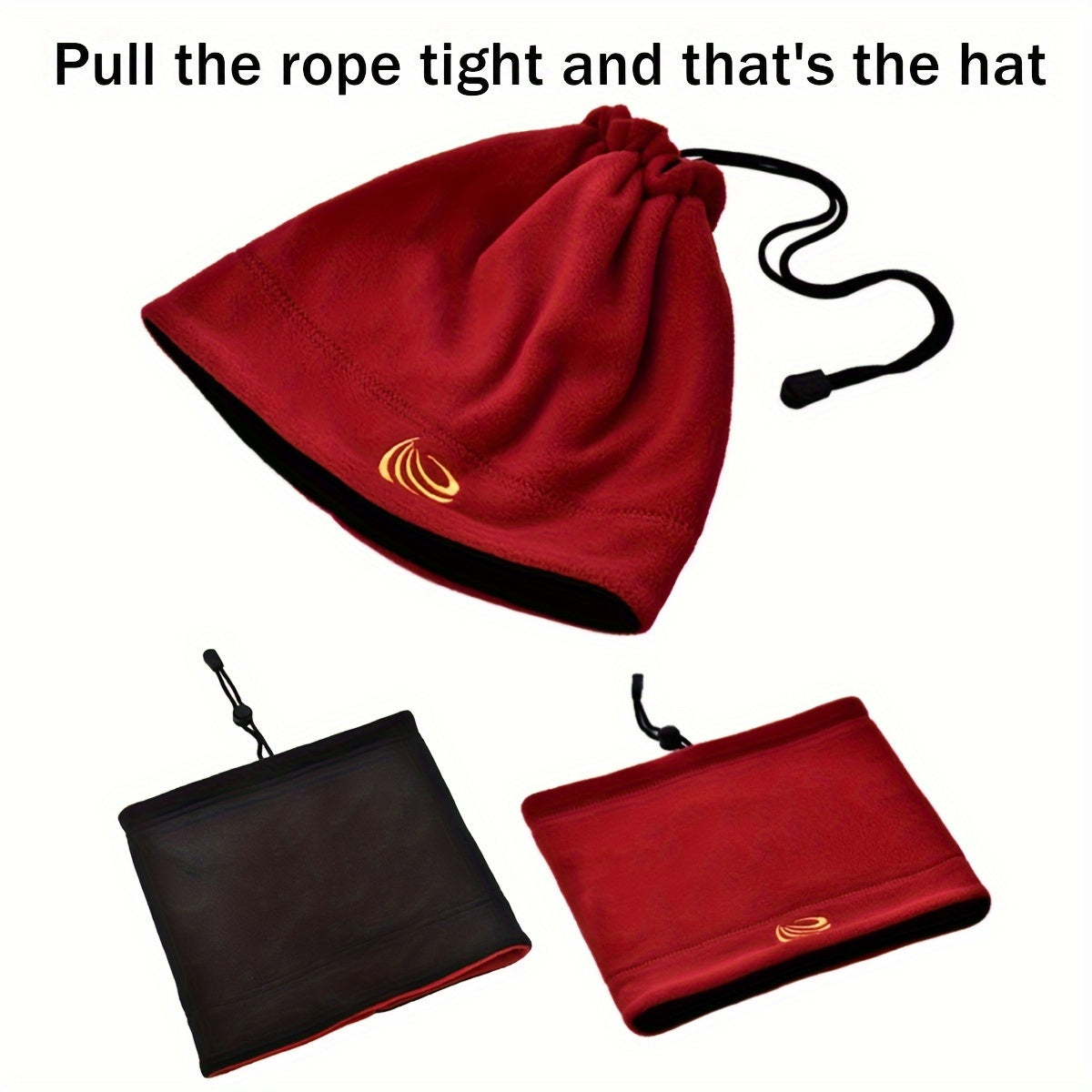 Gaiter de cuello de felpa de poliéster unisex, bufanda de invierno de uso múltiple para esquí, senderismo y ciclismo