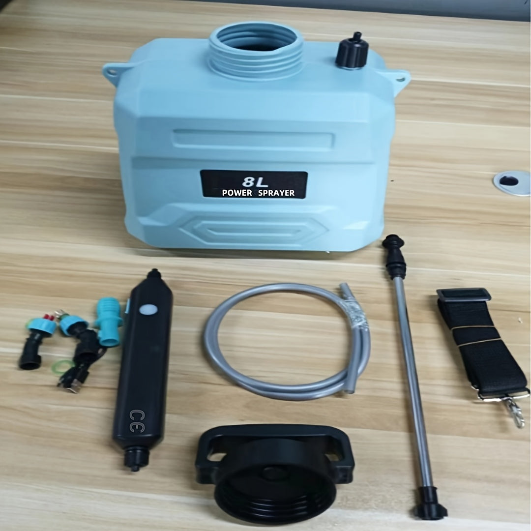 1 ta elektr sug'orish qurilmasi, 8 litr sig'imga ega bo'lgan uy bog'i asboblari uchun, 3 ta nozzle bilan.