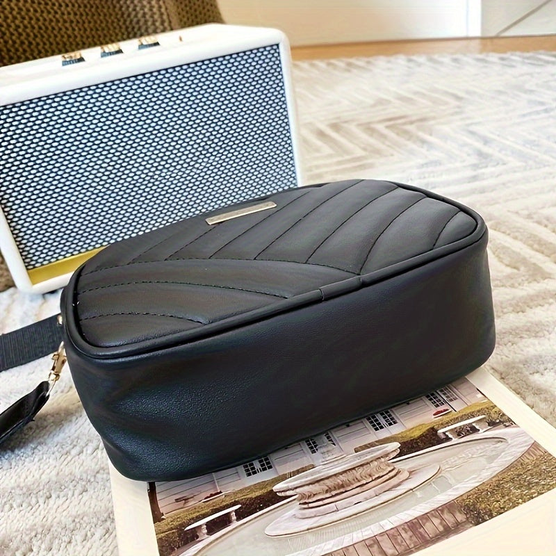 Girls' Floral Webbing Camera Bag Small PU Shoulder Bag for Casual Daily Use