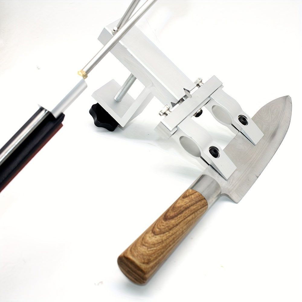 Alüminiy alloy pichoqni qirqish uchun to'plam, 360° aylantirish dizayni va qirqish toshi bilan oshxona va restoran uchun