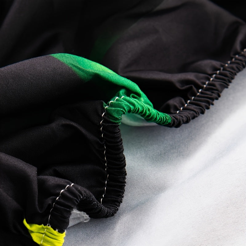 Цветной комплект приталенных простыней в клетку с глубокими карманами и наволочками для спальни