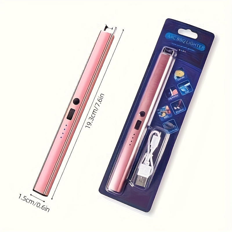 Rechargeable Metal Windproof Candle and BBQ Lighter with Safety Switch