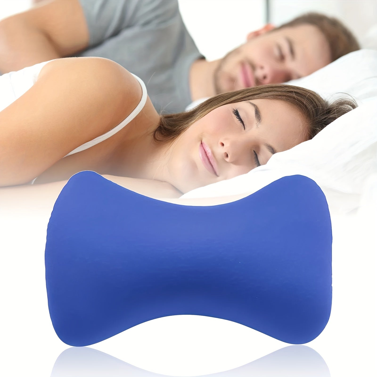 Almohada de microperlas en forma de hueso para viajes y soporte cervical