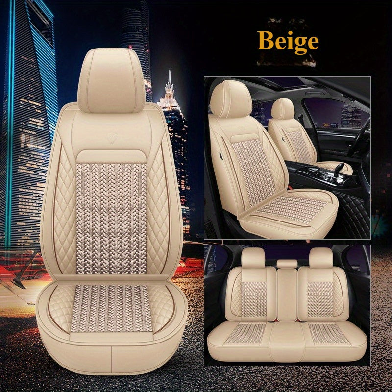 Универсальные многоцветные чехлы для автомобильных сидений на пятиместный автомобиль всесезонные дышащие