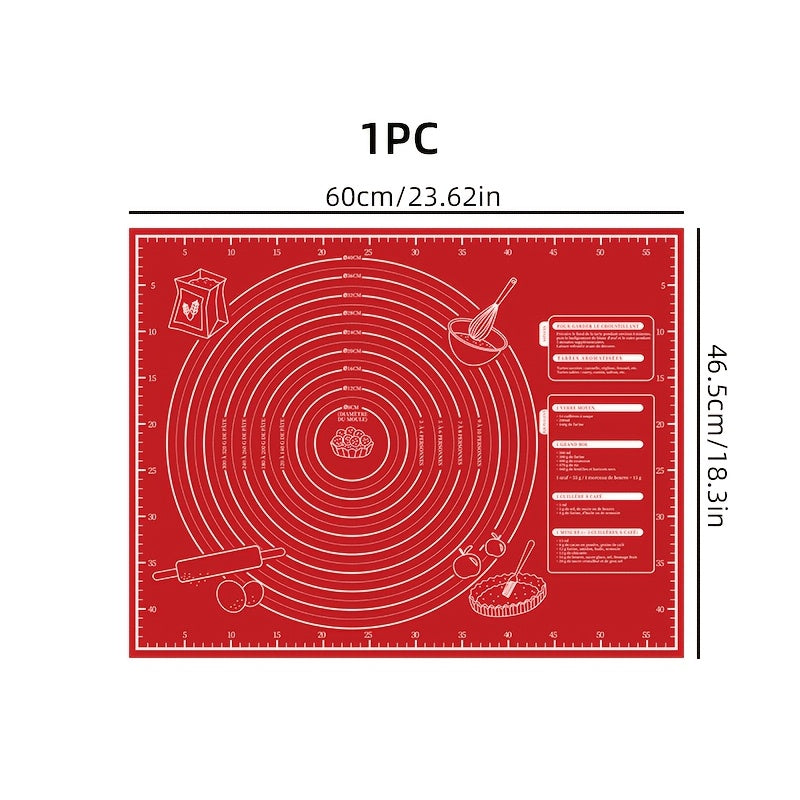 Silicone Baking Mat with Measurements Non-Slip Reusable Food-Grade EVA Pastry Rolling Pad