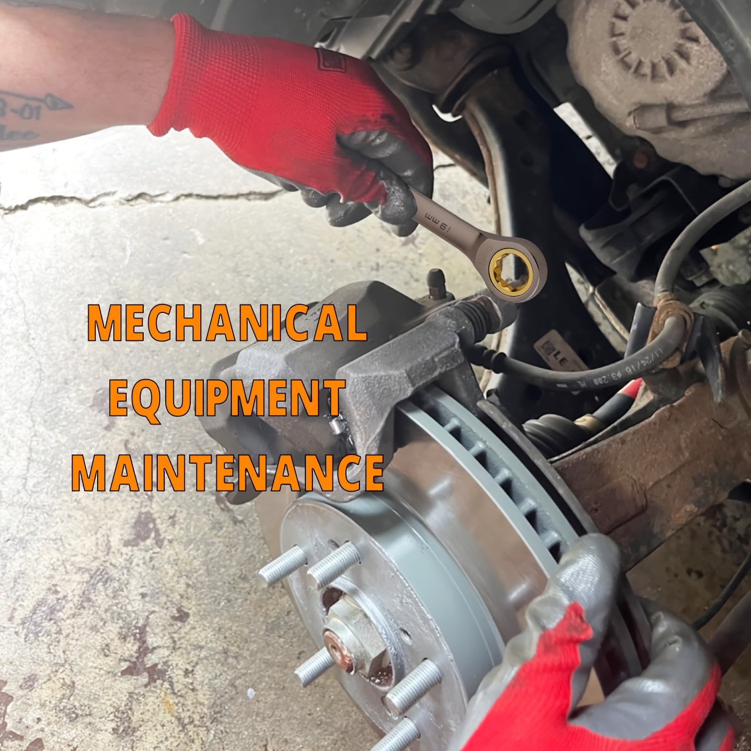 12-Piece Metric Ratcheting Combination Wrench Set 8mm-19mm Chrome Vanadium Steel