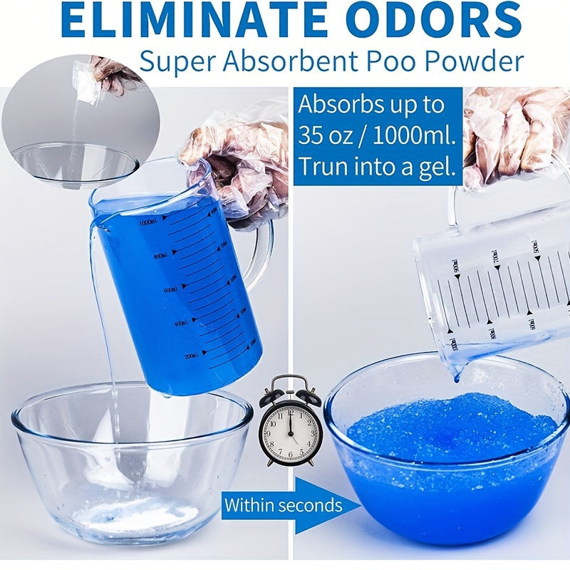 Portable Absorbent Toilet Powder Gel for Camping Emergency Use