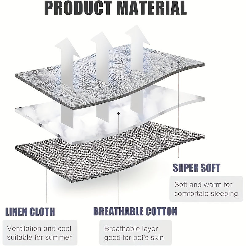 Small Pet Square Polyester Bed with Memory Foam and Odor Control