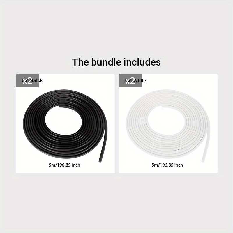 Avtomobil eshigi chetini himoyalash uchun U-turi rezina yostiq chiziq 5m Universal chizishga qarshi himoya