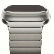 Men's Stainless Steel Watch Band for Apple Watch Series 1-9 and SE Ultra 40mm-49mm Metal Bow Buckle Strap