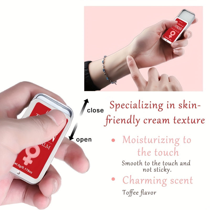 Alcohol-Free Lavender Solid Perfume Balm with Coconut Oil Long-Lasting Travel-Friendly for Women