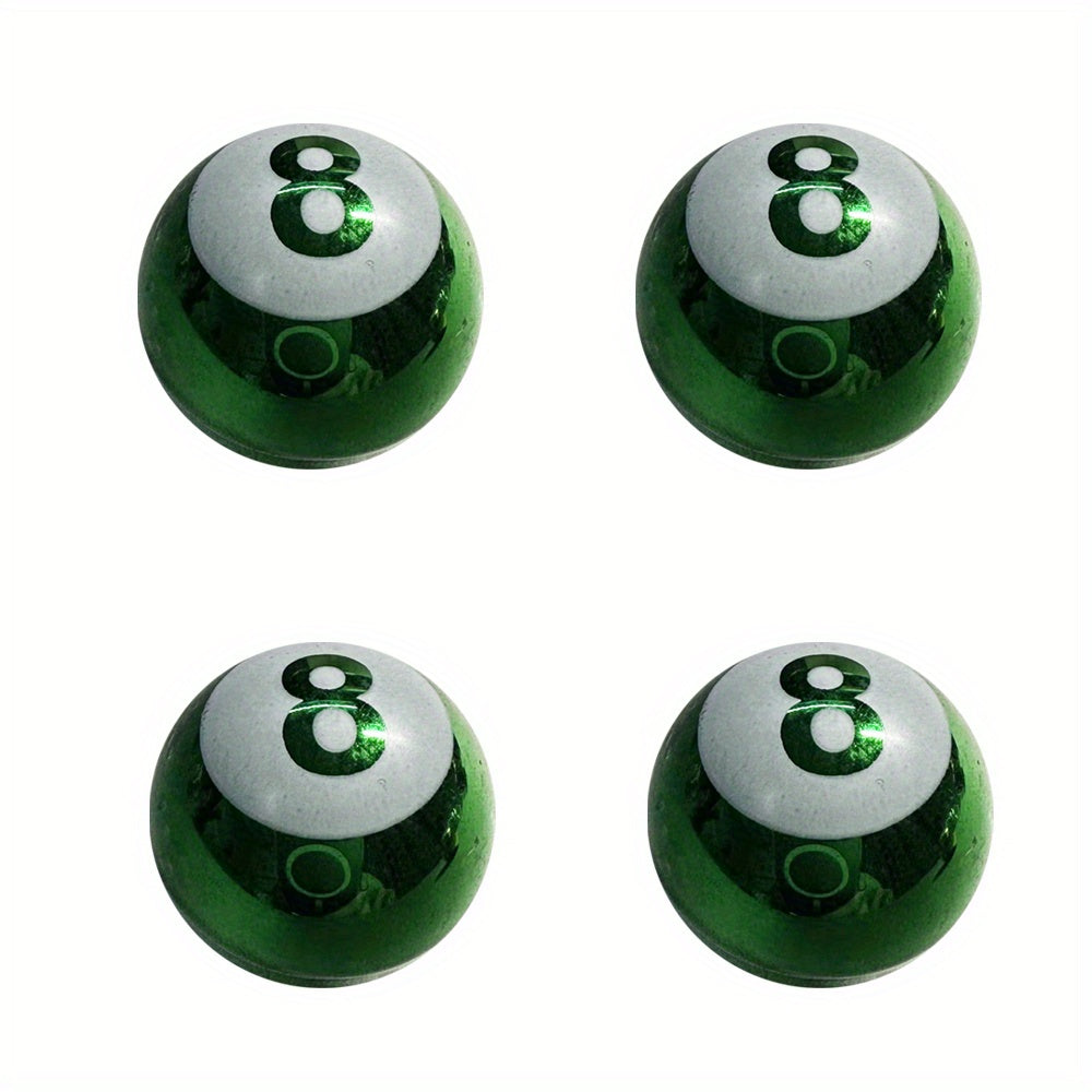 4Pcs Round Number 8 Plastic Wheel Stem Dust Caps for Cars Trucks Bikes