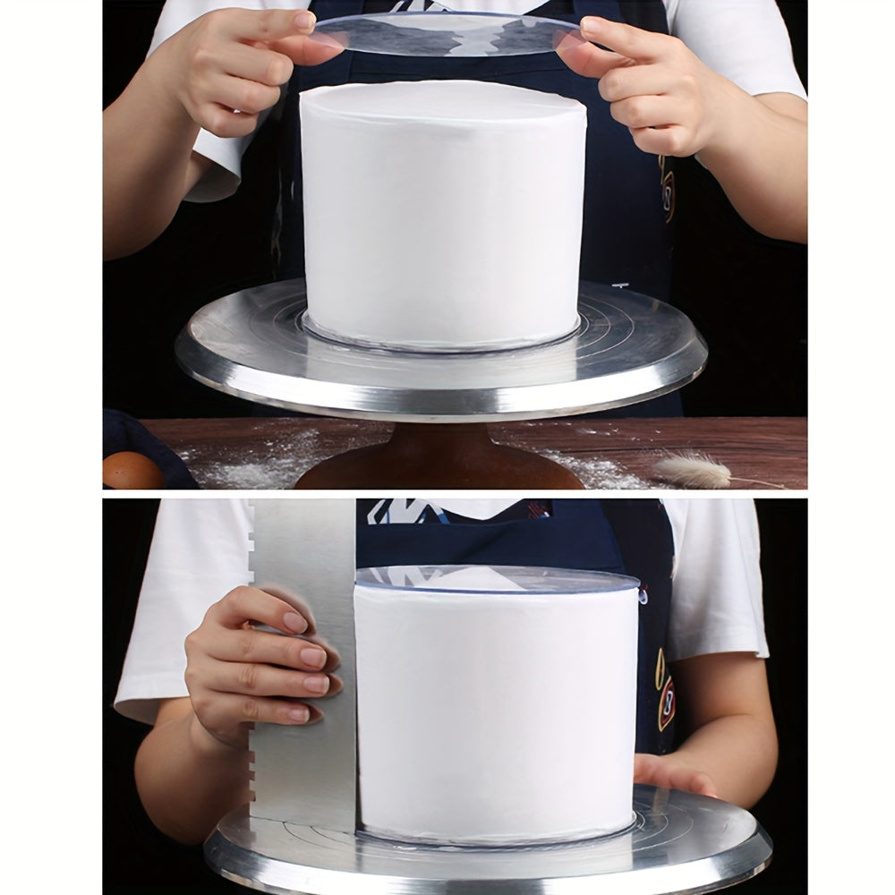 Qayta ishlatiladigan akril dumaloq tort plitalari to'plami 2 ta 10.16cm 15.24cm 20.32cm 25.4cm Pishirish uchun asbob-uskunalar