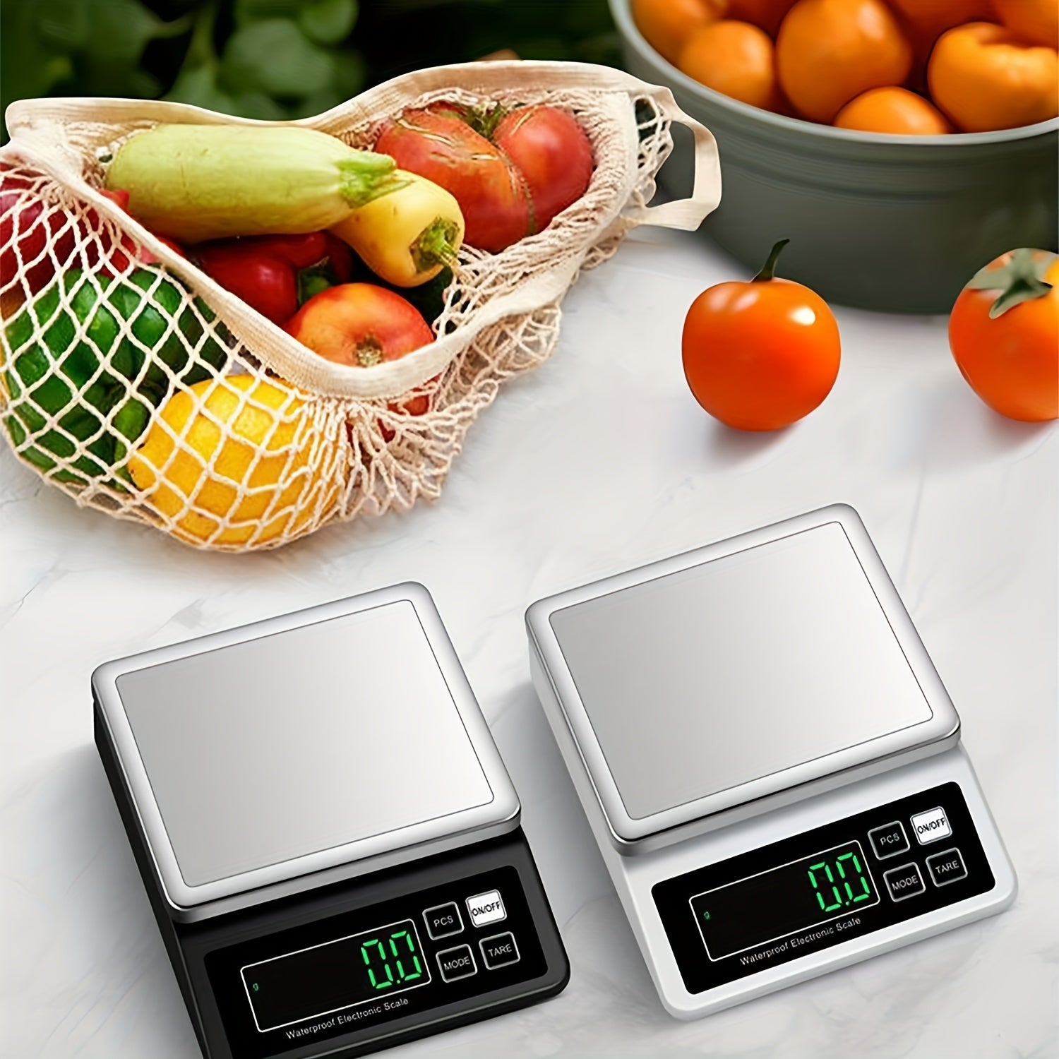 High-Precision Digital Kitchen Scale USB Rechargeable Stainless Steel 33lb