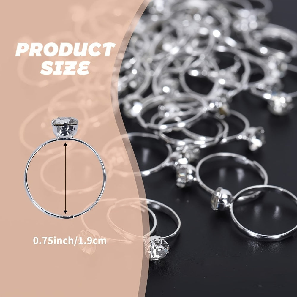 Set of 50 Alloy Rings for Brides Engagement Party Wedding Decor