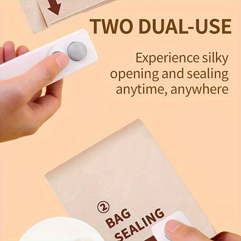 Sellador de bolsas de snacks mini portátil 2 en 1 cortador de calor sellador al vacío recargable por USB