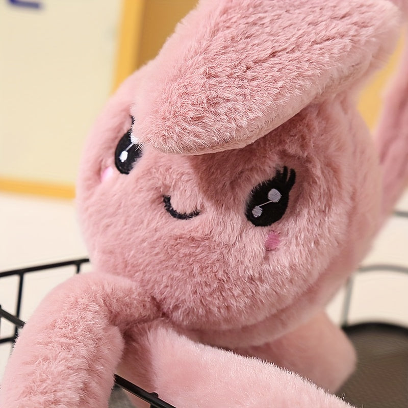 Soft Knitted Bunny Ear Ear Warmers, Stretchable Polyester, Hand Washable, Cozy Ear Protection