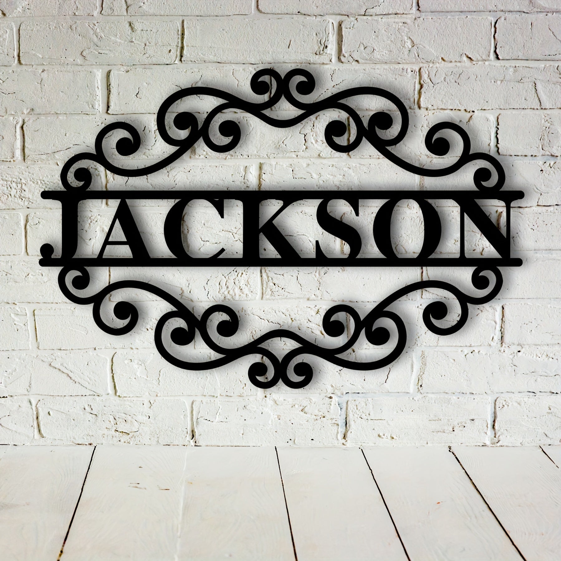 Custom Metal Family Name Sign Wall Art with Monogram for Home Decor and Wedding Gift