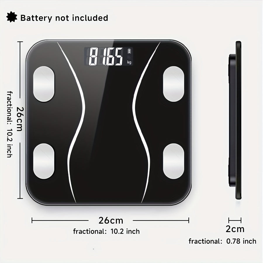 Smart Electronic Scale with LCD Display and Phone Connectivity for Body Weighing
