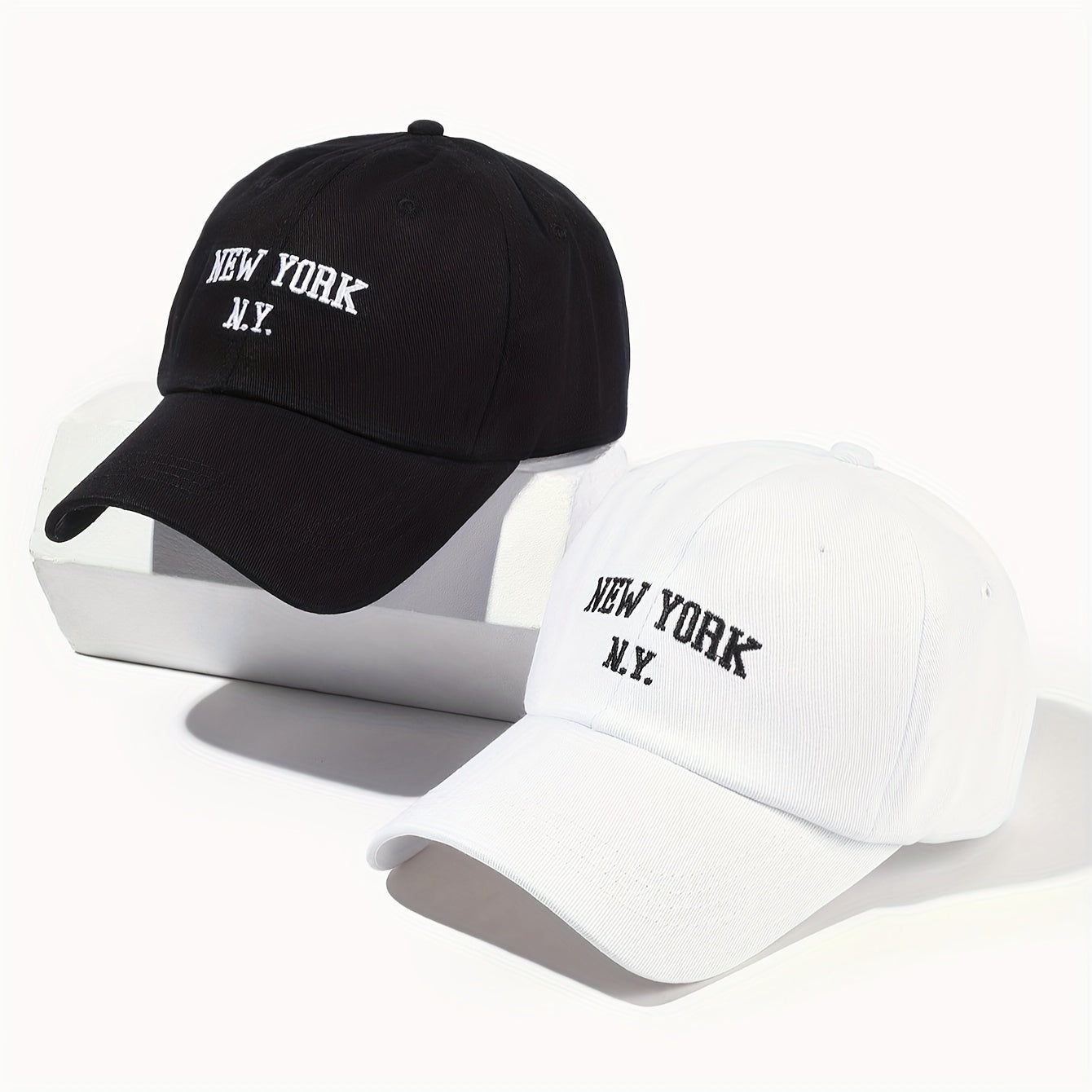 2 dona YANGI YORK N.Y. tikilgan beysbol shlyapa to'plami, ochiq havoda dam olish ta'tillari uchun mukammal