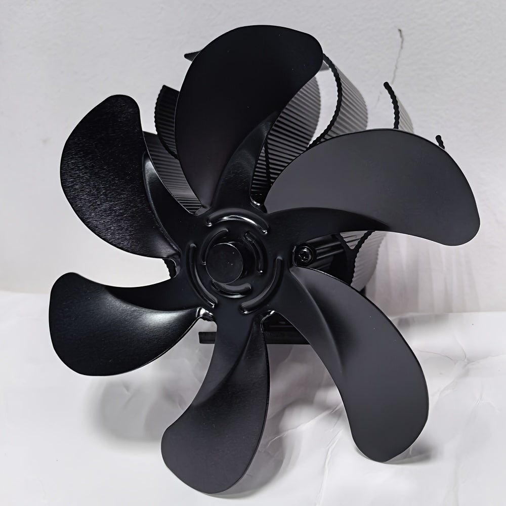 Вентилятор для дровяной/половяной печи/камина — 6 лопастей, генерирует на 80% больше теплого воздуха, идеально подходит для подарка на праздники, обязательный аксессуар для камина на осенне-зимний сезон, подходит для деревянных или настенных печей