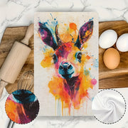 Set of 2 Vibrant Giraffe Kitchen Towels, Ultra Soft, Highly Absorbent, 16x24 Inches