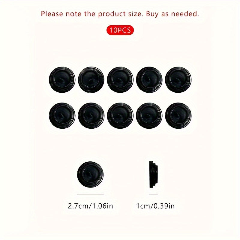 10 шт. силиконовых амортизирующих подушек для дверей автомобиля, шумоподавляющие буферы