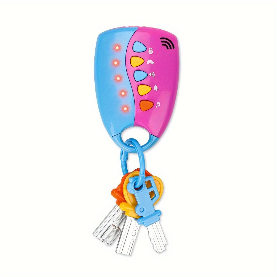 Colorful Kids Puzzle Toy Set with Music Lights Phone and Car Keys for Ages 2+