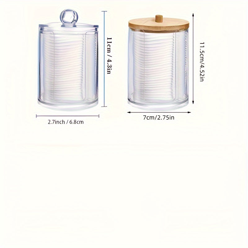 Acrylic Makeup Organizer with Cotton Pad Holder for Skincare and Home Storage