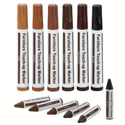 16pcs Furniture Repair Kit with Wooden Marking Pen and Wax Stick for Wooden Surfaces Floors Tables Carpentry