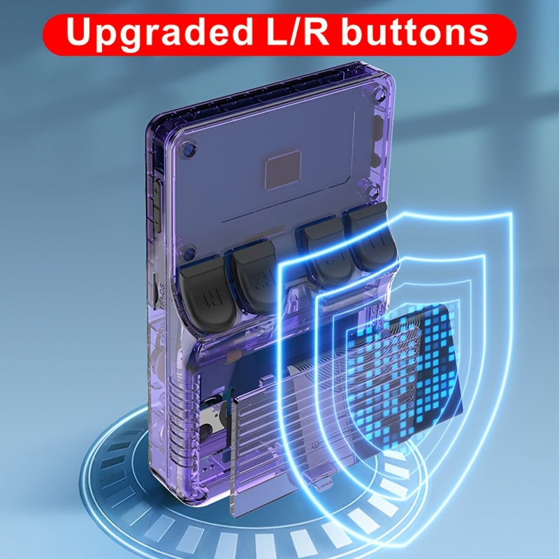 64G xotira bilan portativ video o'yin konsoli, ishga tushganda darhol o'ynash, 3.5 dyuymli IPS ekran va 7 ta rang variantlarini sozlash imkoniyati, baxtli bolalik xotiralarini uyg'otish uchun mo'ljallangan.