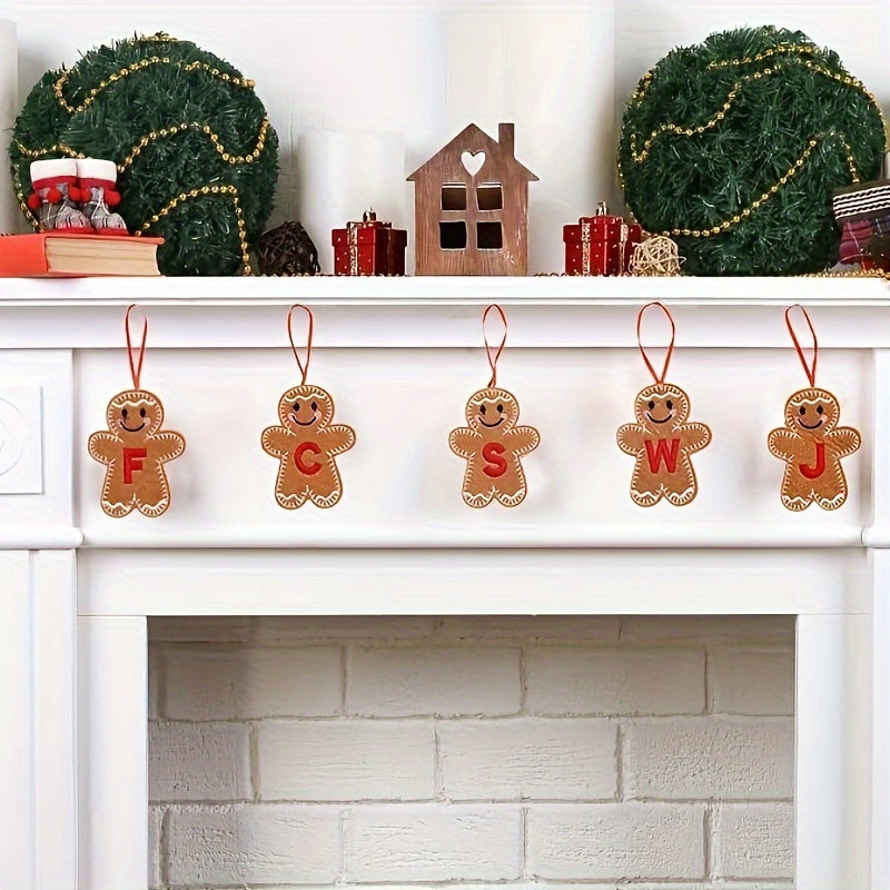 Fabric Gingerbread Man Christmas Ornament for Home and Kitchen Decoration