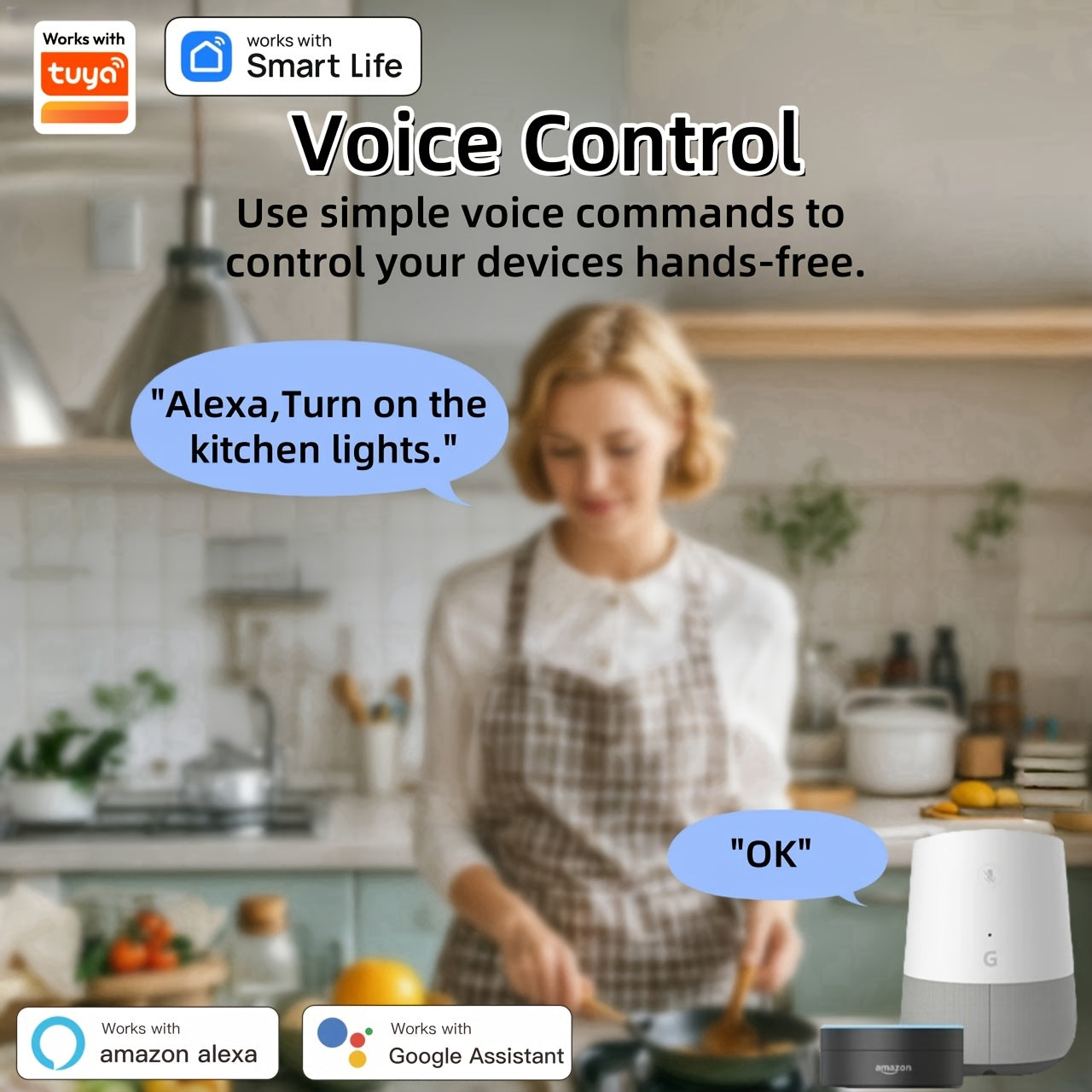WiFi Smart Plug 16A 3600W European Standard Voice Control Energy Monitoring