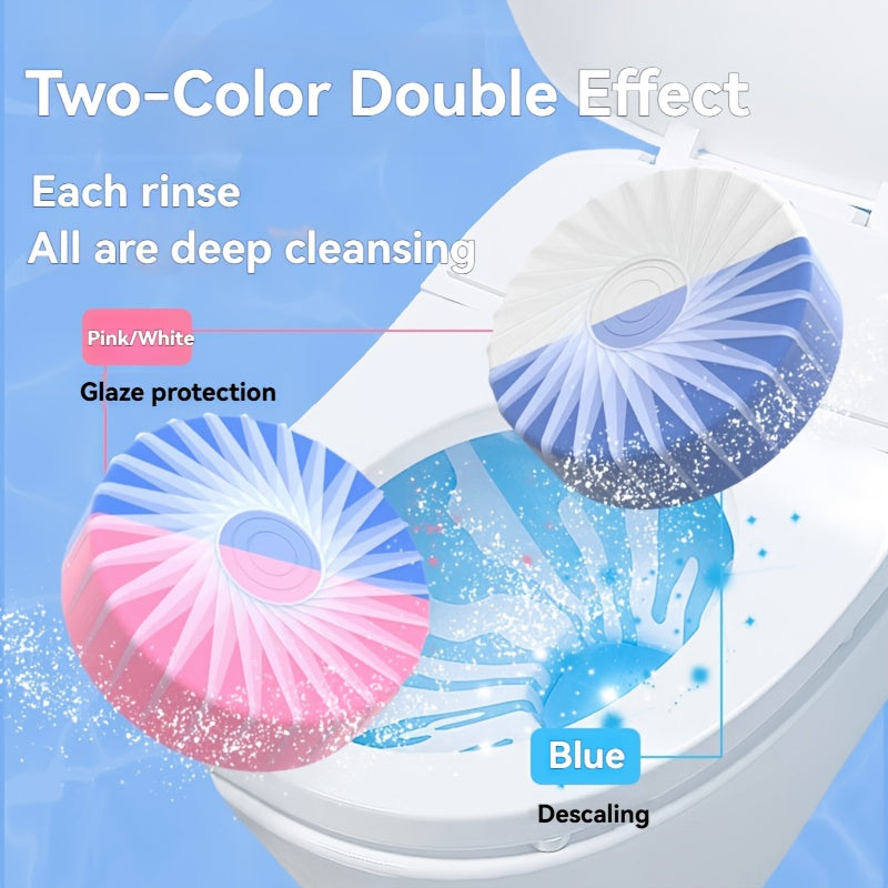 Uzoq muddatli 1000 Flushes 'Mighty Clean King' hojatxona idishlarini tozalash tabletkalari, ikki rangli va ikki ta'sirli, uy va mehmonxona uchun mukammal. Hidni nazorat qilish va qulay tozalash uchun zarur mehmonxona sanitariya ta'minotlari.