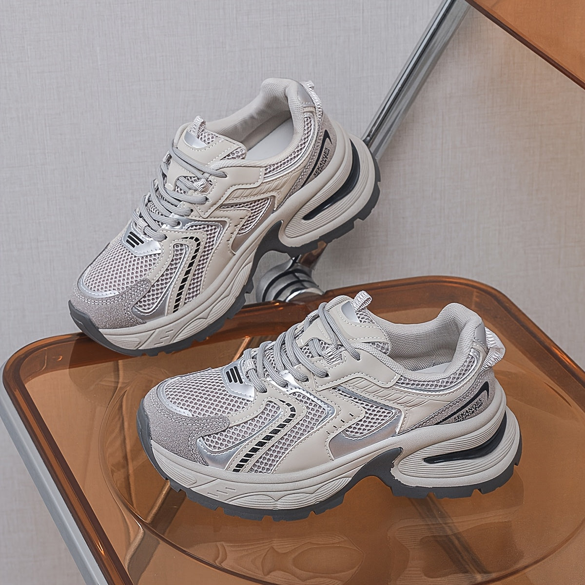 Women's Mesh Sneakers Lightweight Casual Low-Top Shoes