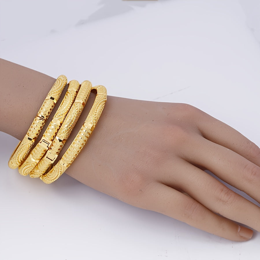 Zarif Ochiq Qulf Mis Bangle - Ayollar uchun Abadiy Uslub Bilaguzuk, Qoplamasiz – Har kuni va Maxsus Tadbirlar uchun Mukammal Ko‘p Maqsadli Aksesuar