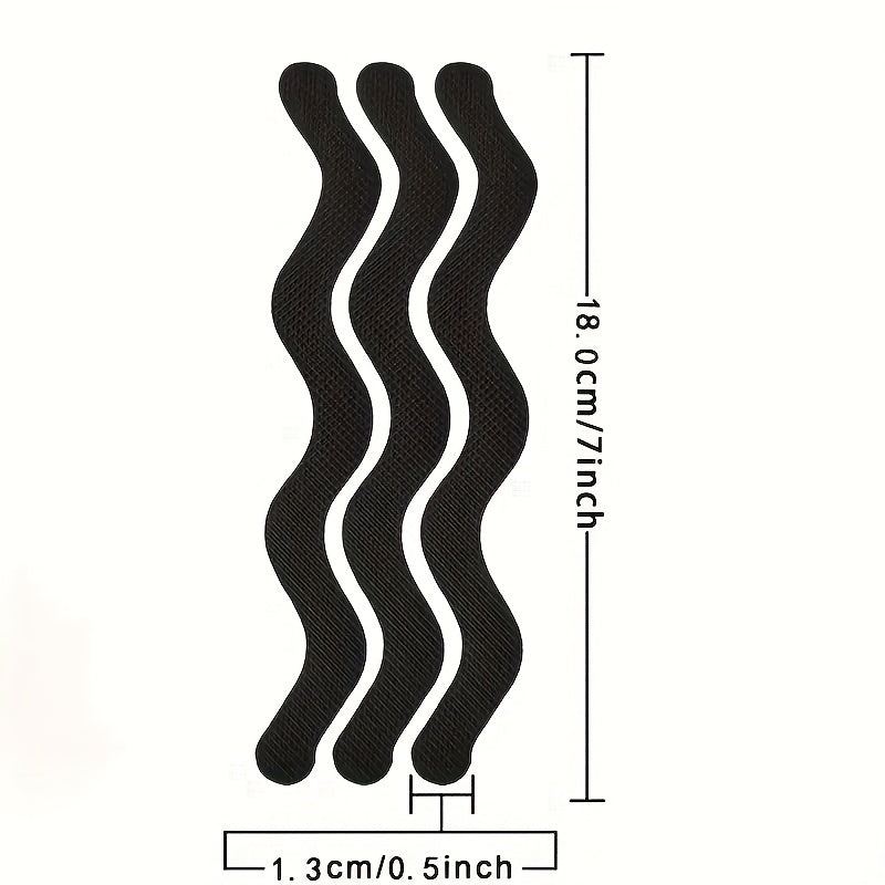 6/12pcs Anti-slip Bathroom Tub Safety Stickers S Shape Shower Slip Strips