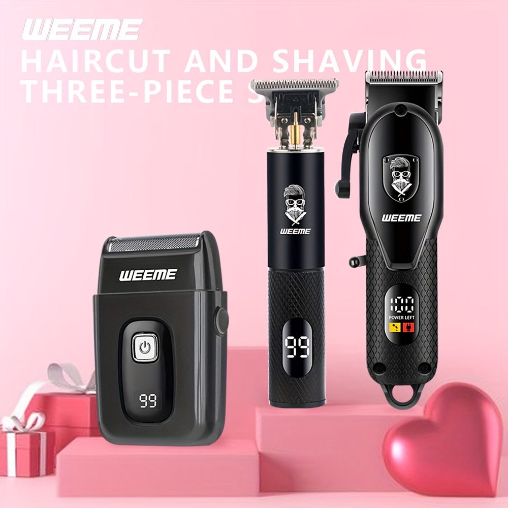Limited Edition Gift Set Electric Hair Clipper T-shaped Trimmer Razor USB Charging