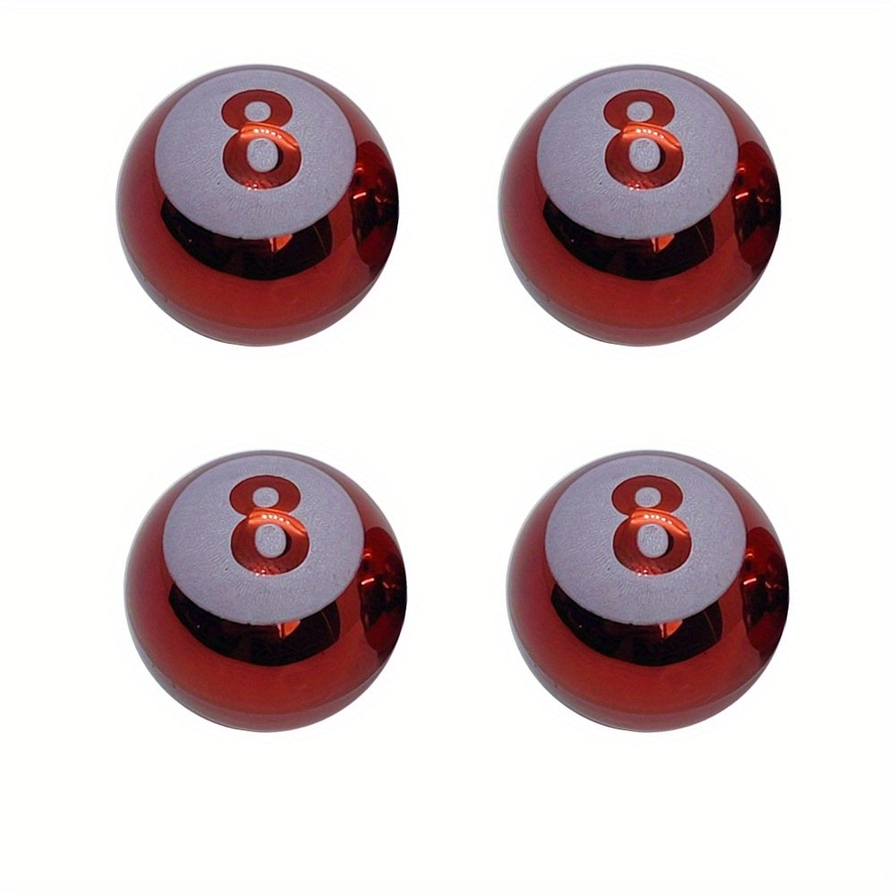 4Pcs Round Number 8 Plastic Wheel Stem Dust Caps for Cars Trucks Bikes