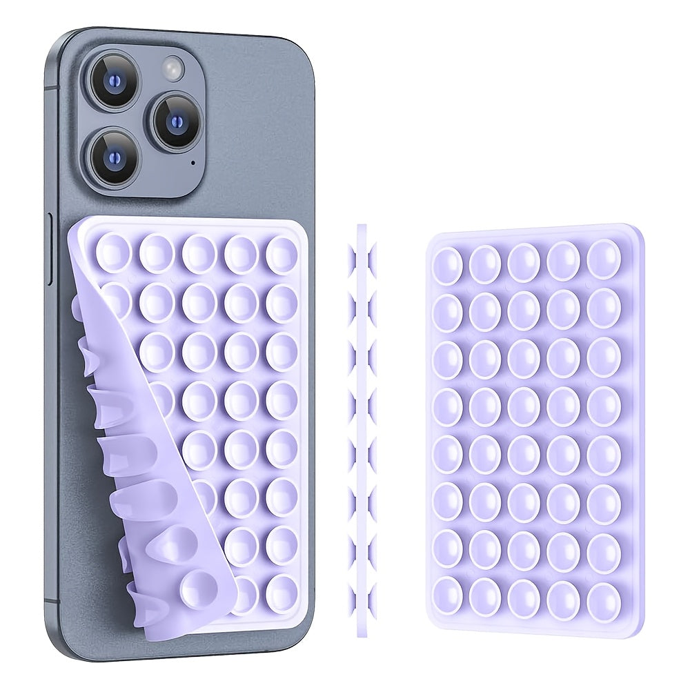 Double-Sided Silicone Suction Cup Phone Holder for iPhone Android Adjustable Angle Compact Design