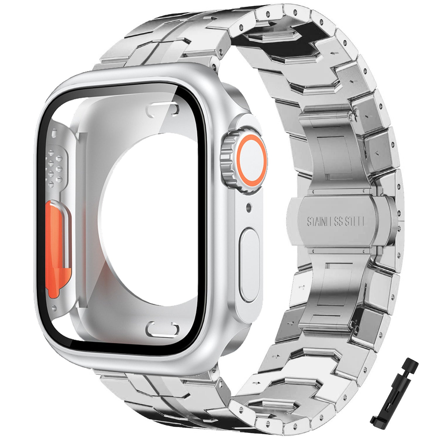 Gold-Plated Stainless Steel Watch Band for Apple Watch Series 10 9 8 7 6 5 4 Ultra SE 42mm 44mm 45mm 46mm 49mm