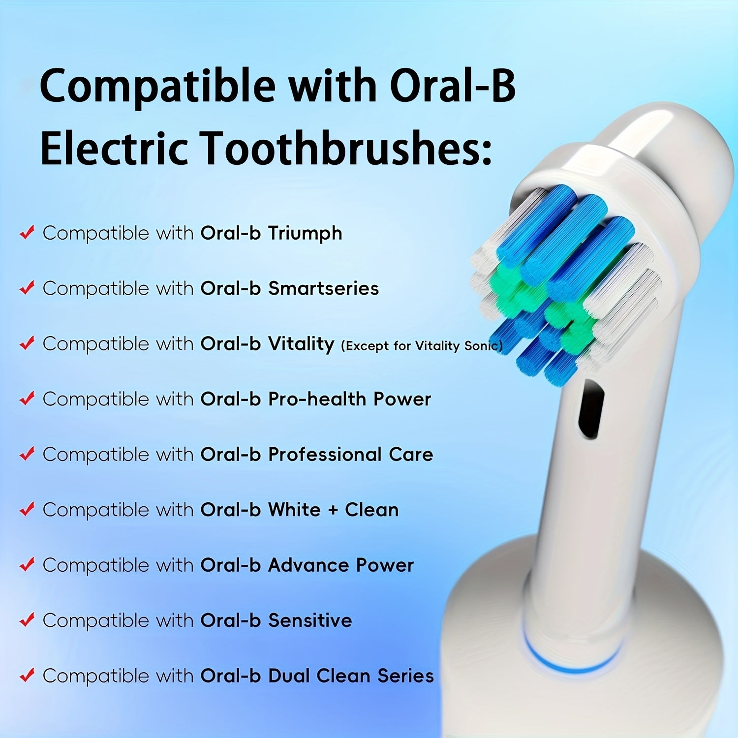 Replacement Toothbrush Heads for Precision Clean 4/8 Pack White