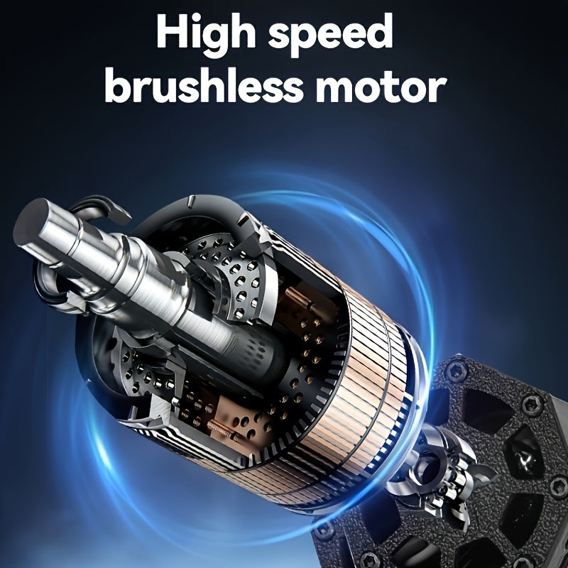 Handheld Portable Turbo Fan with LED Light USB Rechargeable Dust Blower