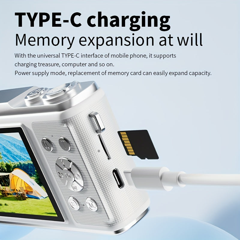 Digital Camera for Teens 4K UHD 16X Zoom 2.8 Inch FHD Screen 32GB Card