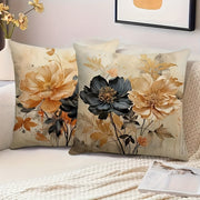 Set of 2 Modern Floral Polyester Throw Pillow Covers for Sofa Bed Car Decor