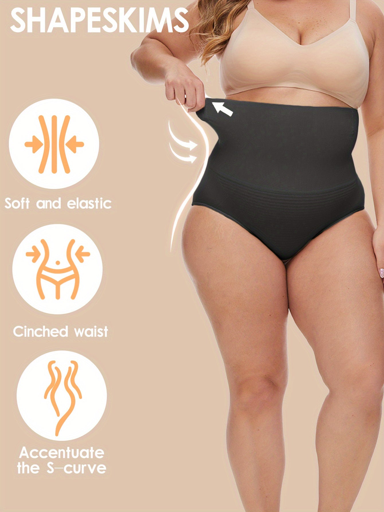 Women's Seamless High Waist Tummy Control Body Shaping Underwear